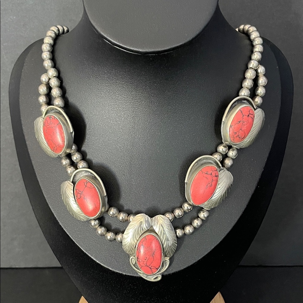Mexico Signed Native Rhodonite Necklace